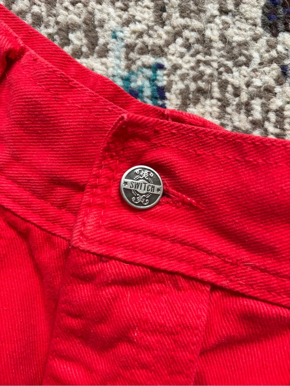 Vintage red denim Contempo Casuals shorts